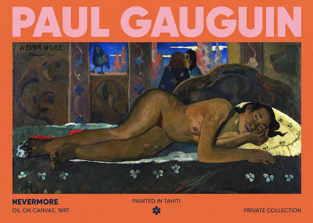 Paul Gauguin Nevermore No2 - Affiche