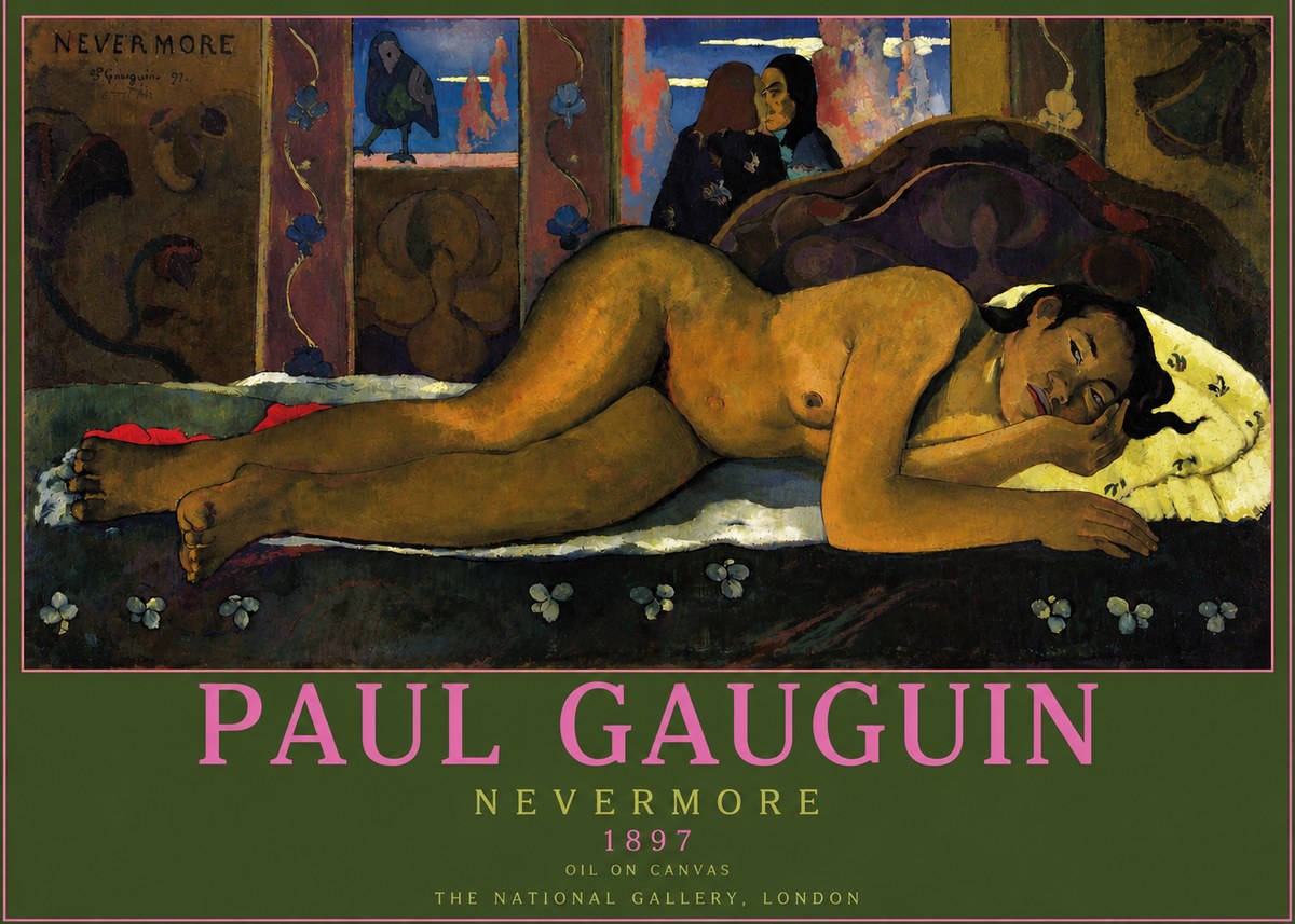 Paul Gauguin Nevermore No5 - Affiche