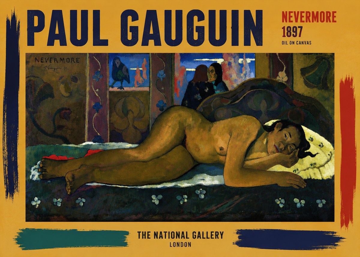 Paul Gauguin Nevermore No6 - Affiche