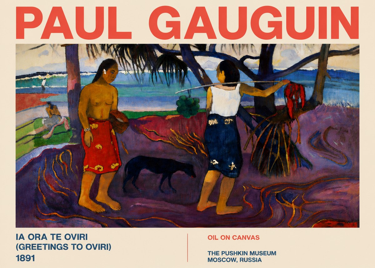 Paul Gauguin Ia Ora Na Te Ovari (I Raro Te Oviri) No6 - Affiche