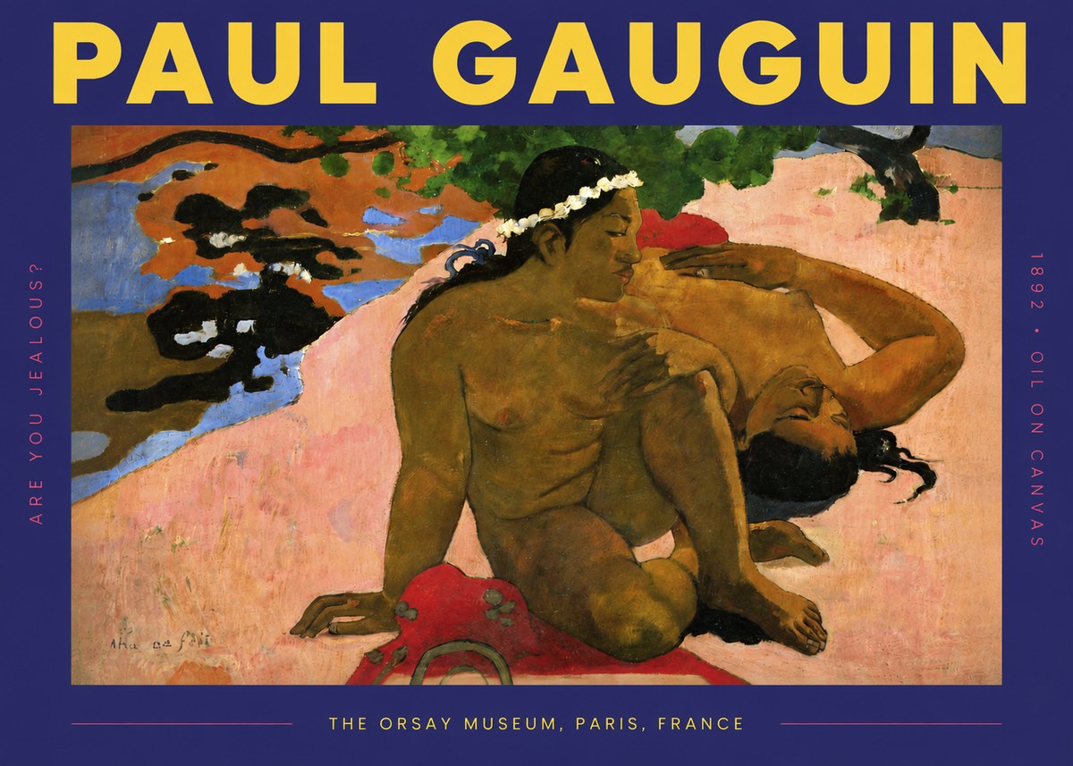 Paul Gauguin Are You Jealous? No4 - Affiche