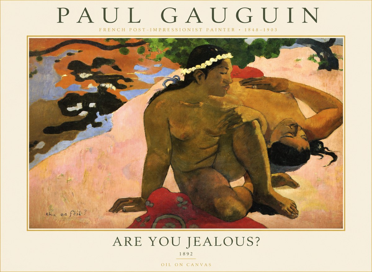 Paul Gauguin Are You Jealous? No5 - Affiche