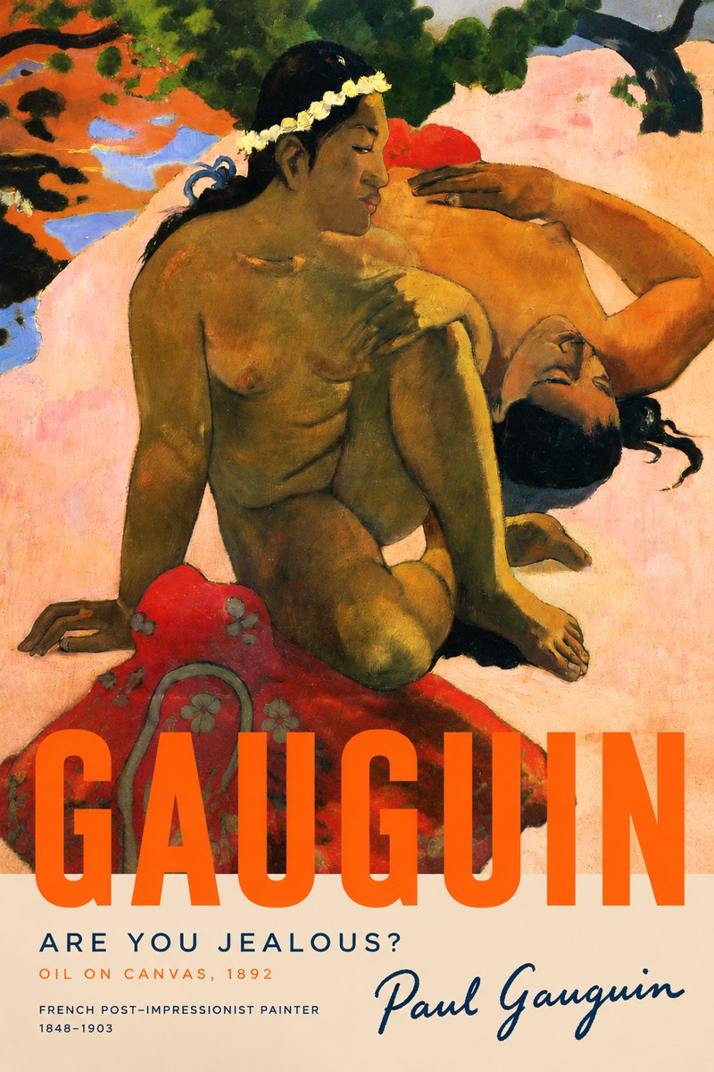 Paul Gauguin Are You Jealous? No6 - Affiche
