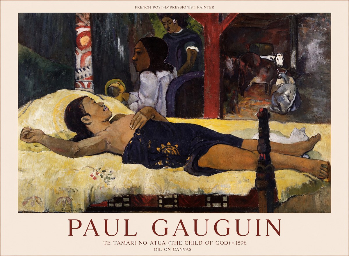 Paul Gauguin Te Tamari No Atua (the Young Man and Death) No5 - Affiche