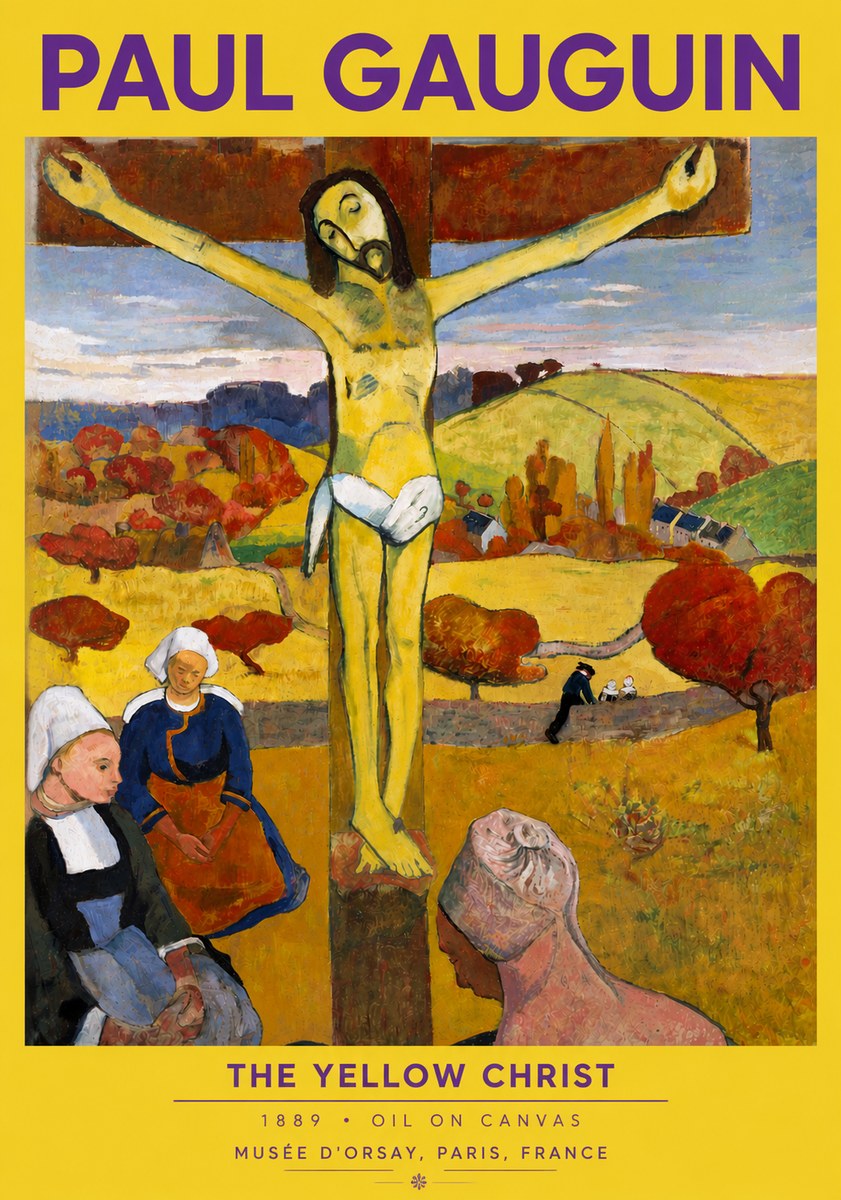 Paul Gauguin The Yellow Christ No4 - Affiche