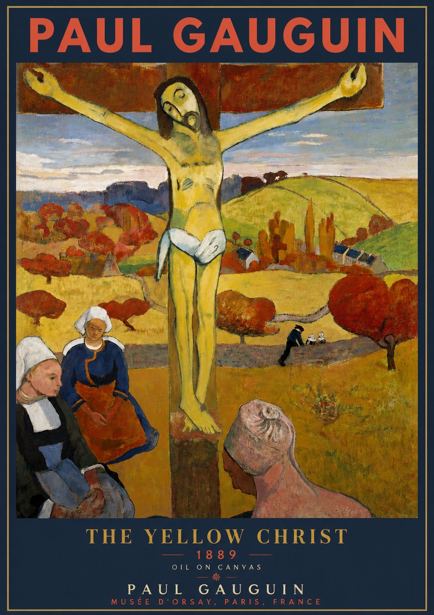 Paul Gauguin The Yellow Christ No5 - Affiche