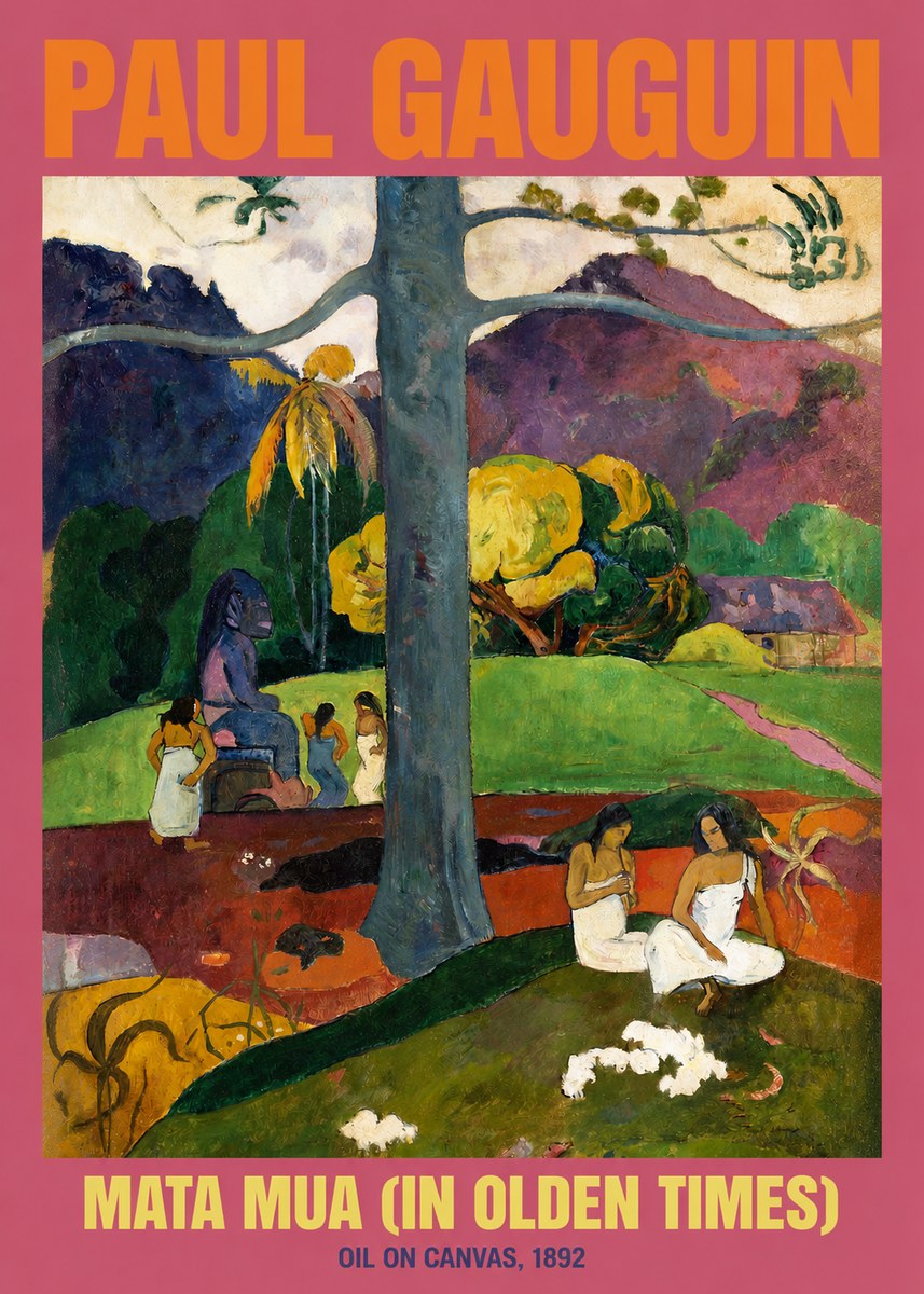 Paul Gauguin Mata Mua (in Olden Times) No2 - Affiche