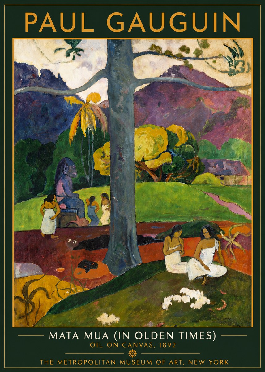 Paul Gauguin Mata Mua (in Olden Times) No4 - Affiche