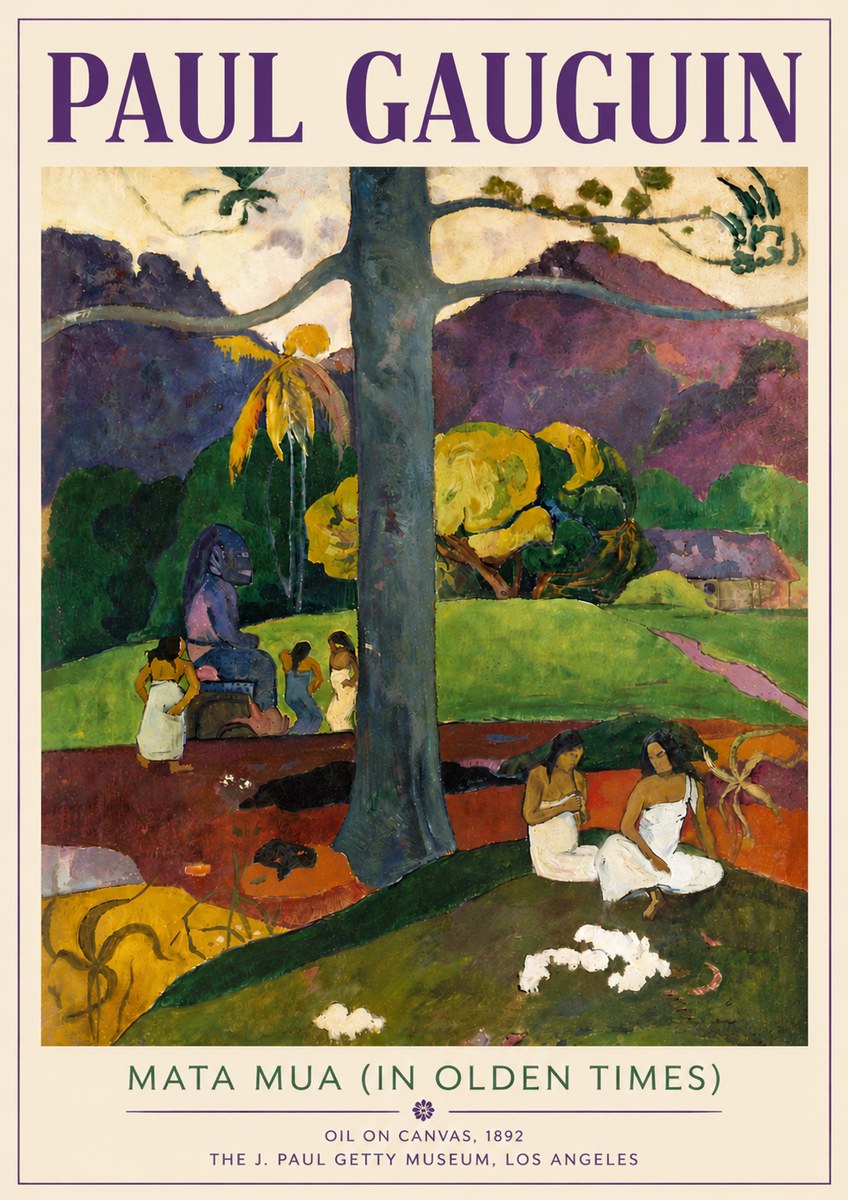Paul Gauguin Mata Mua (in Olden Times) No6 - Affiche