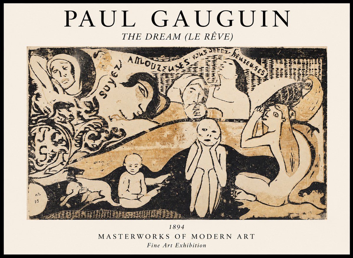 Paul Gauguin The Dream (Le Rêve) No1 - Affiche