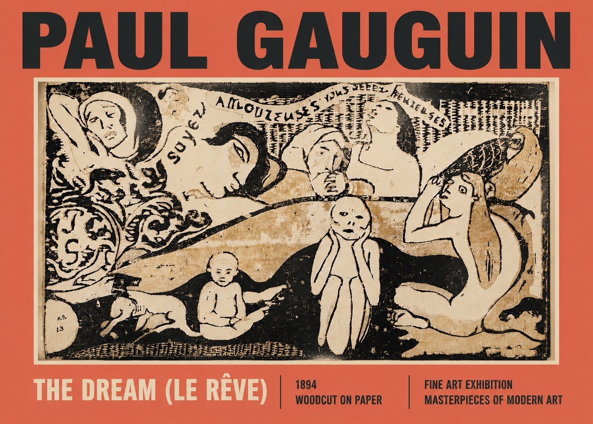 Paul Gauguin The Dream (Le Rêve) No6 - Affiche
