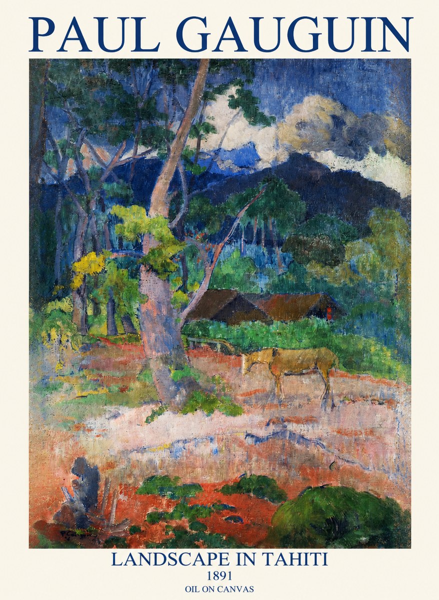 Paul Gauguin Landscape in Tahiti III No1 - Affiche