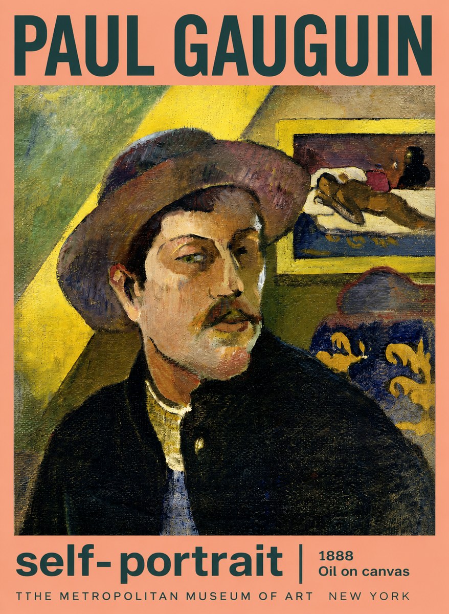 Paul Gauguin Self-portrait II No3 - Affiche
