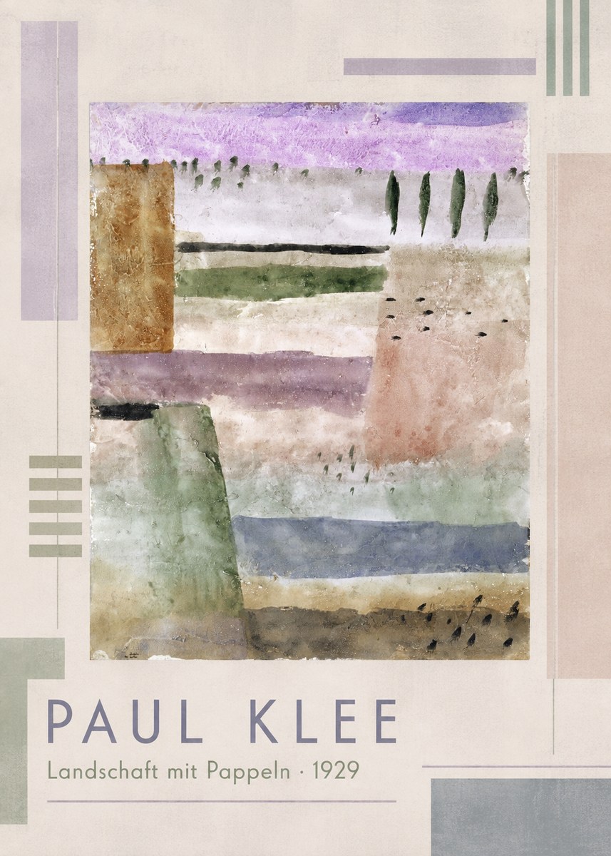 Paul Klee Landschaft Mit Pappeln No1 - Affiche