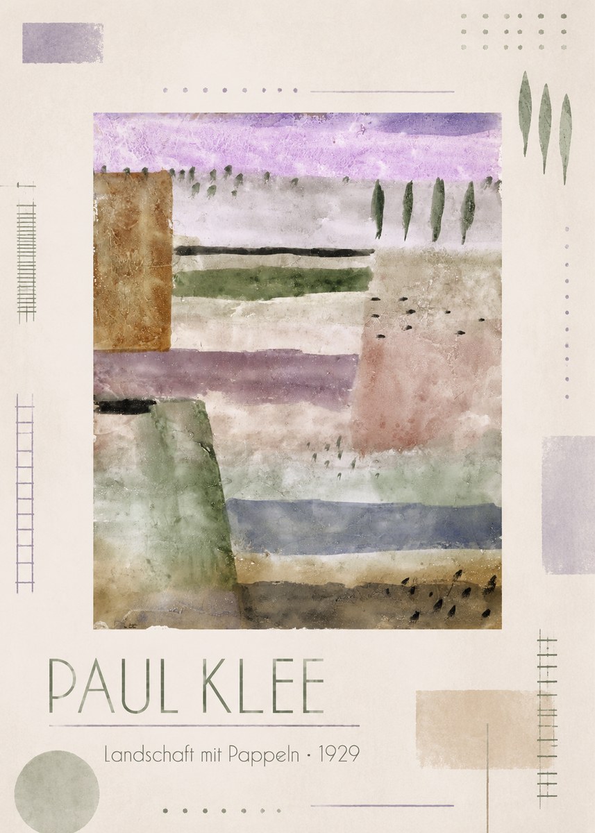 Paul Klee Landschaft Mit Pappeln No5 - Affiche