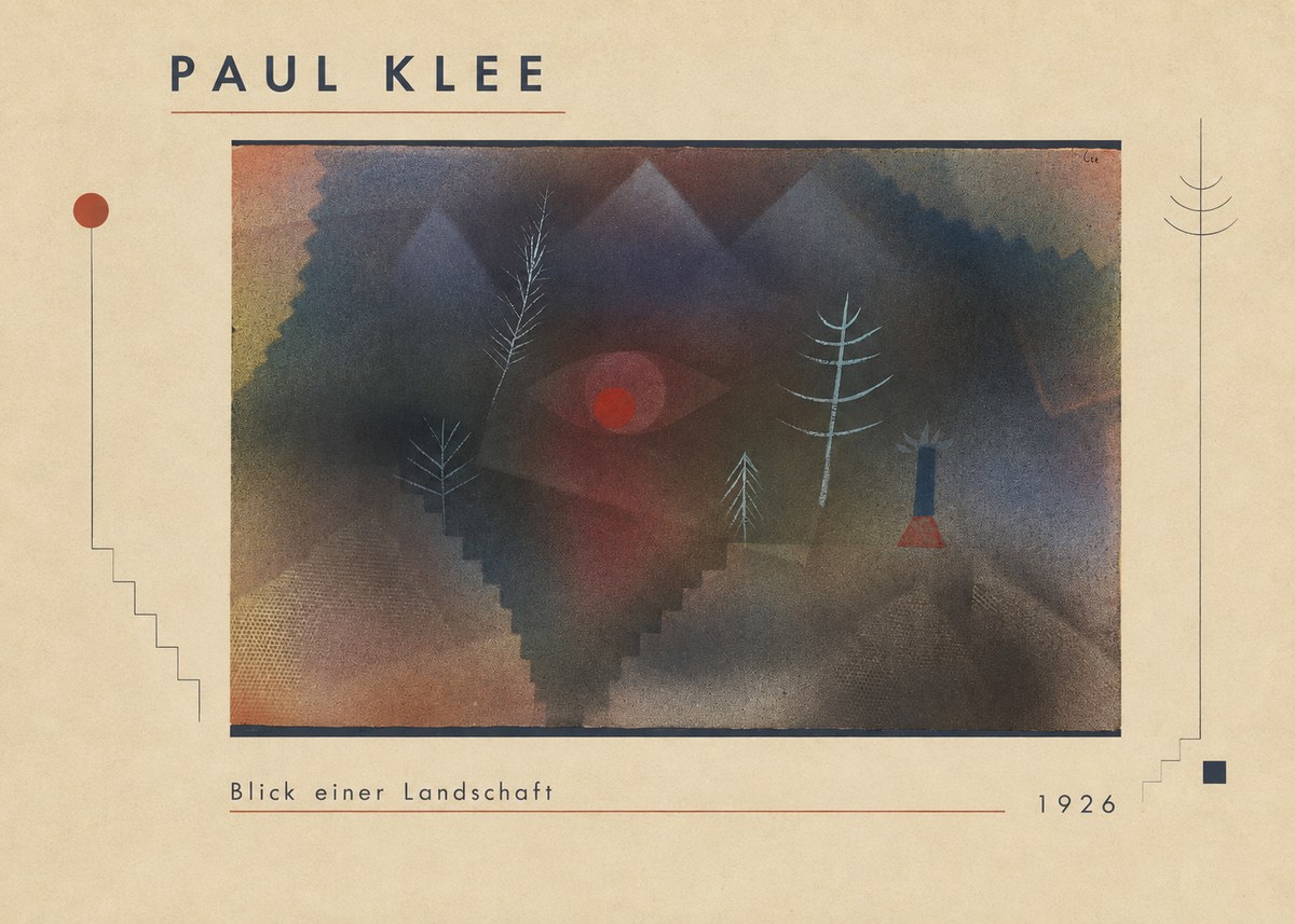 Paul Klee Blick Einer Landschaft No1 - Affiche