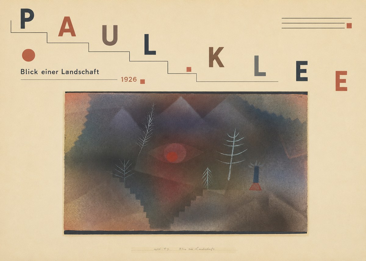 Paul Klee Blick Einer Landschaft No3 - Affiche