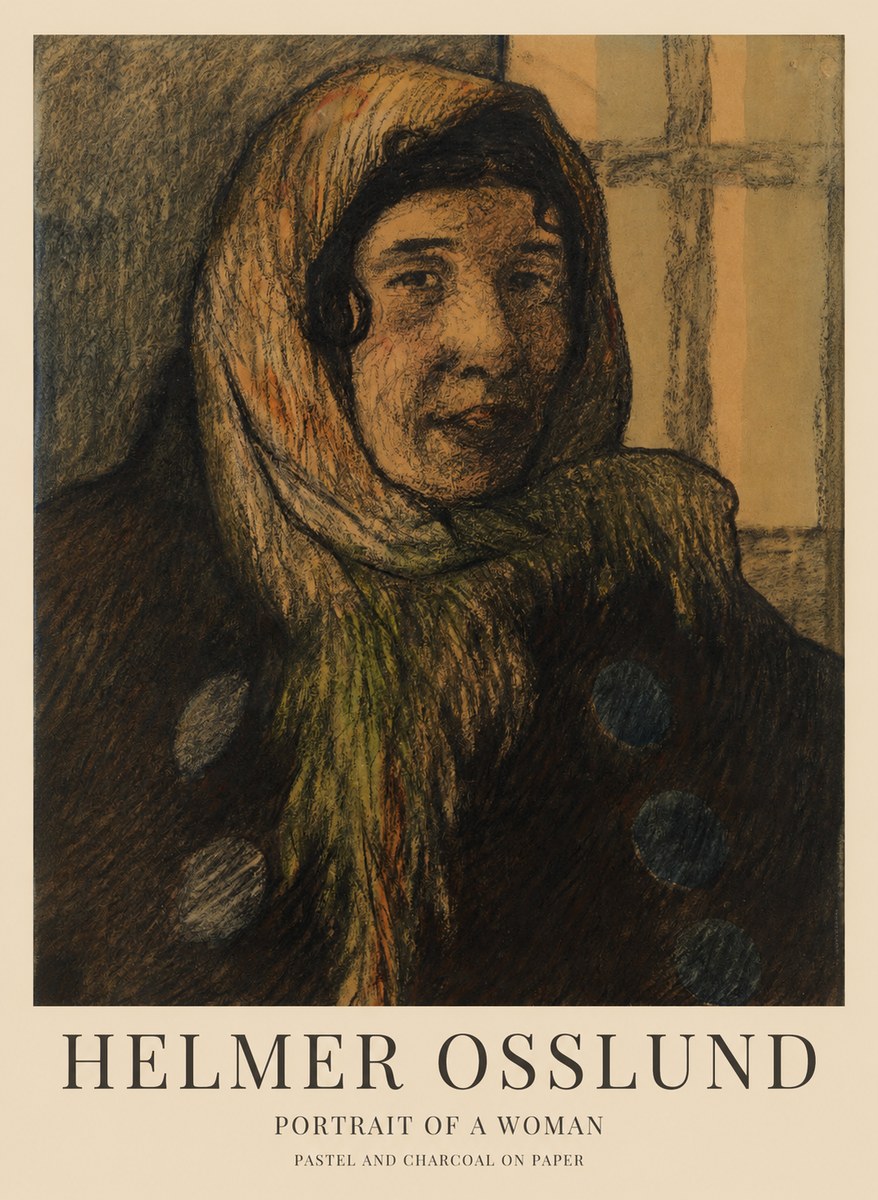 Helmer Osslund Portrait of a Woman No1 - Affiche