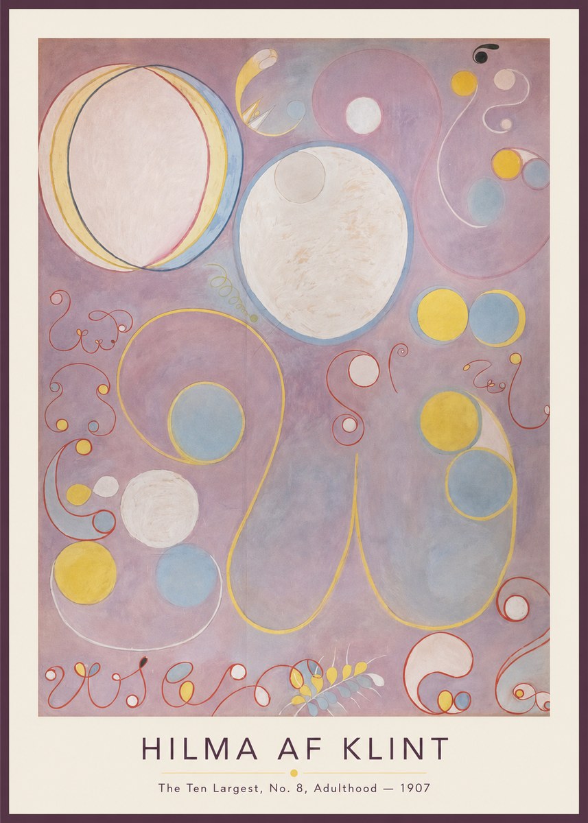 Hilma af Klint The Ten Largest, No. 8, Adulthood No1 - Affiche