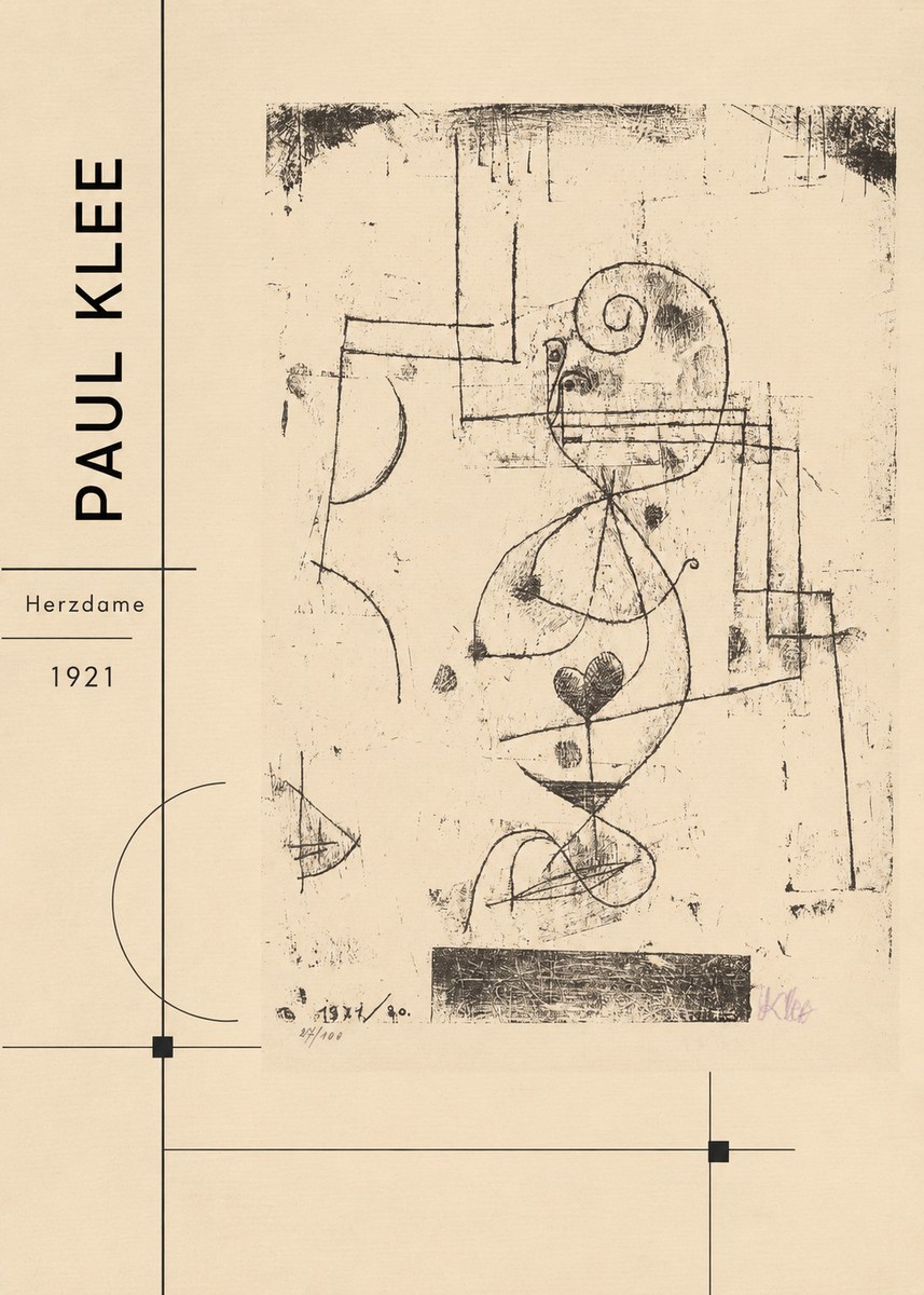 Paul Klee Herzdame No2 - Affiche