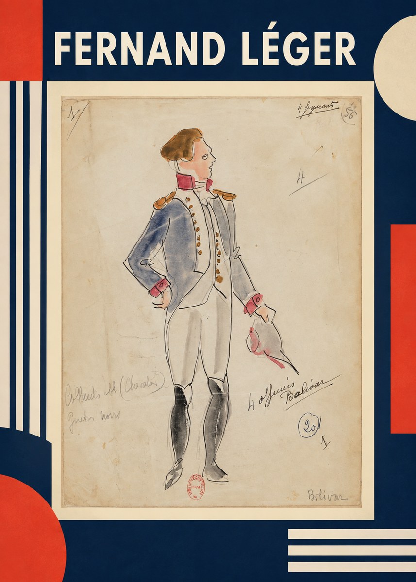 Fernand Léger Bolivar IV No1 - Affiche