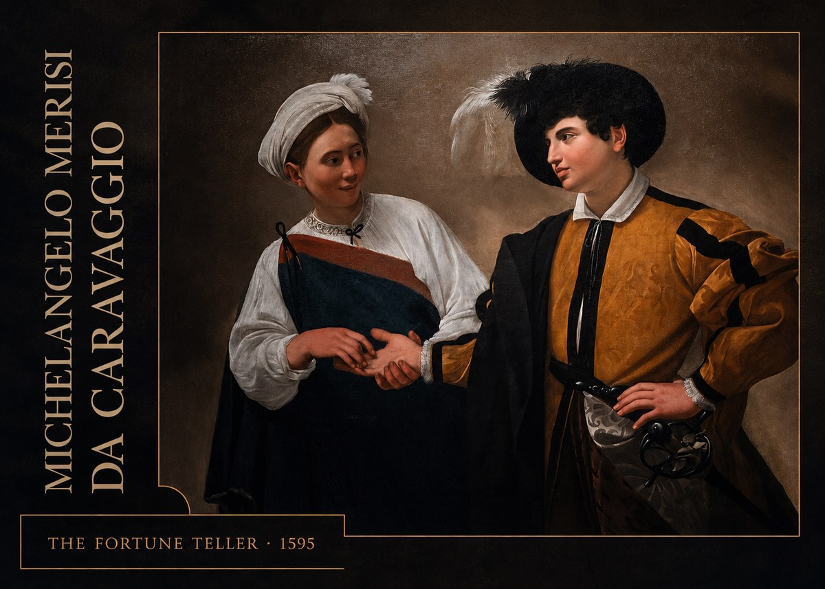 Michelangelo Merisi da Caravaggio The Fortune Teller II No2 - Affiche