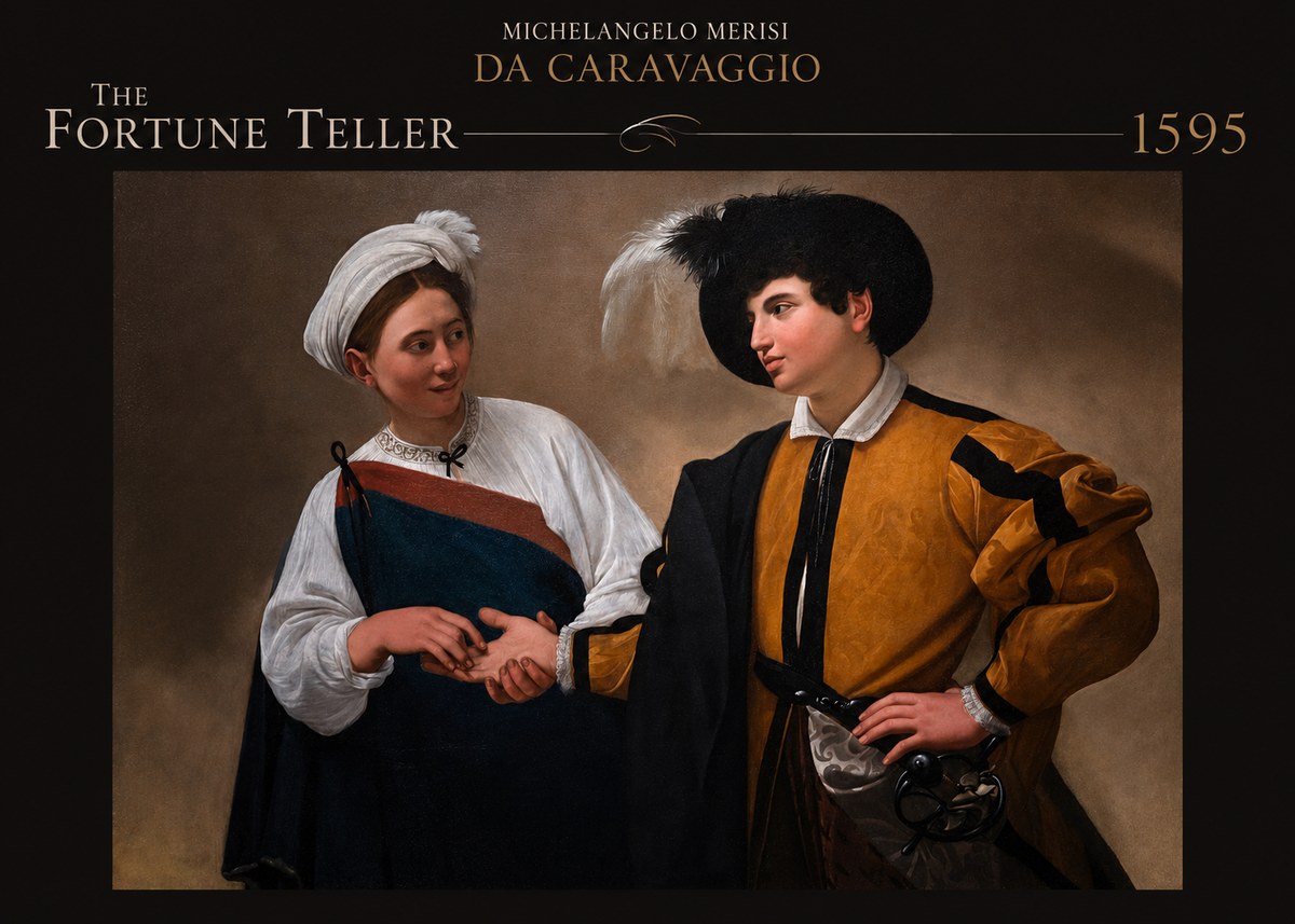 Michelangelo Merisi da Caravaggio The Fortune Teller II No3 - Affiche