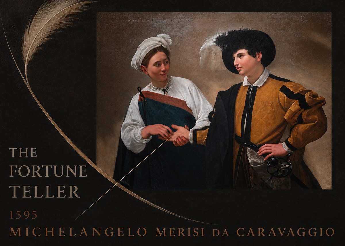 Michelangelo Merisi da Caravaggio The Fortune Teller II No6 - Affiche