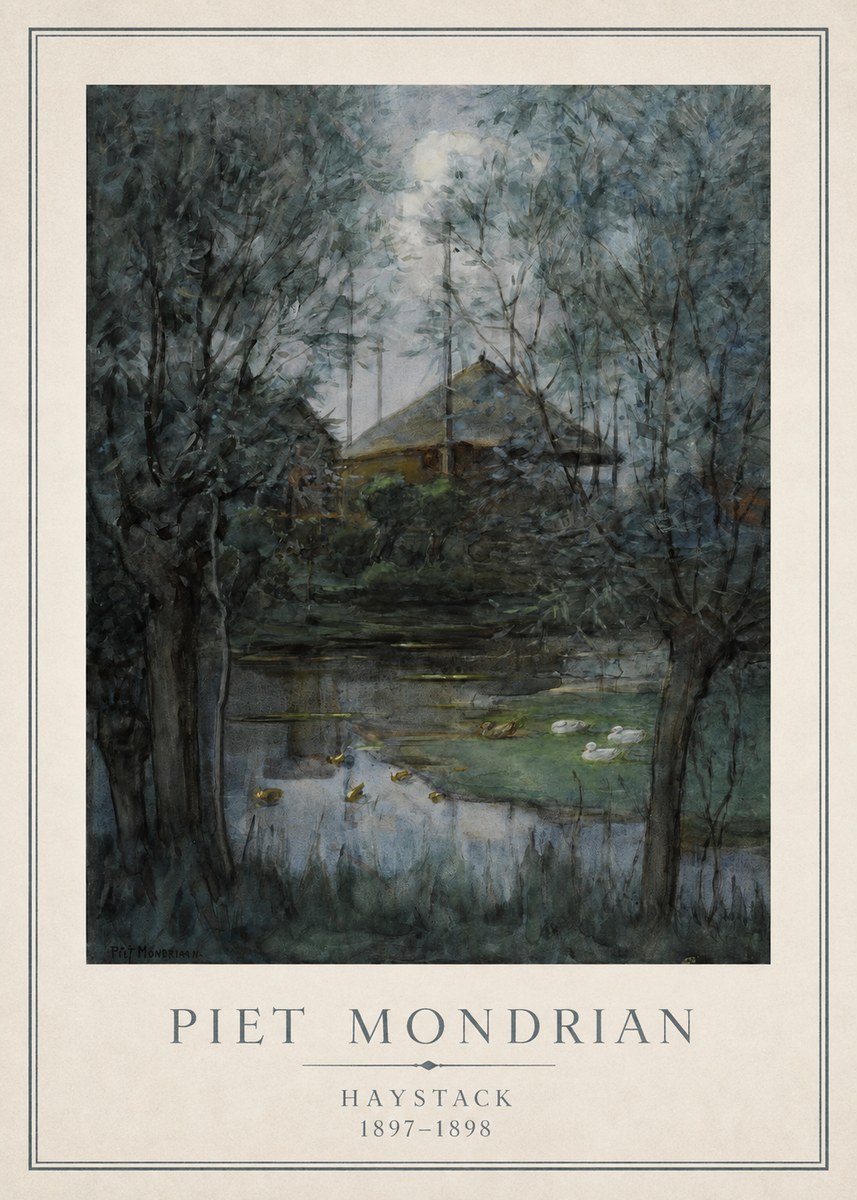 Piet Mondrian Haystack No1 - Affiche