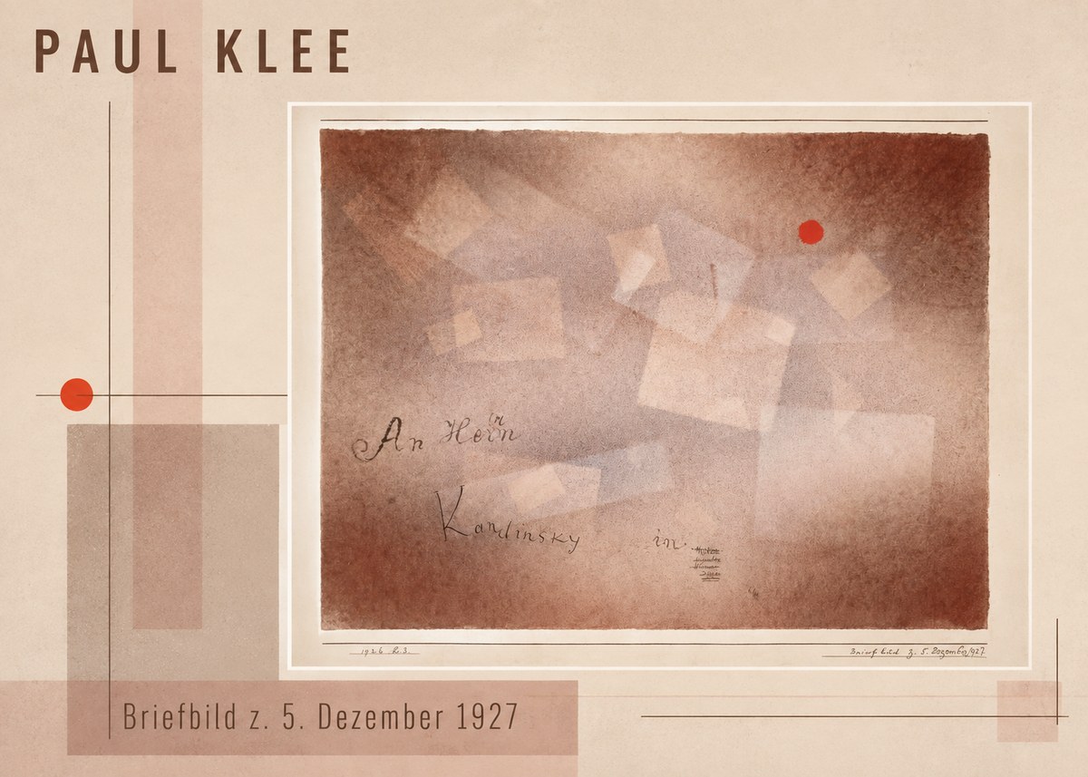 Paul Klee Briefbild Z. 5. Dezember 1927 No3 - Affiche