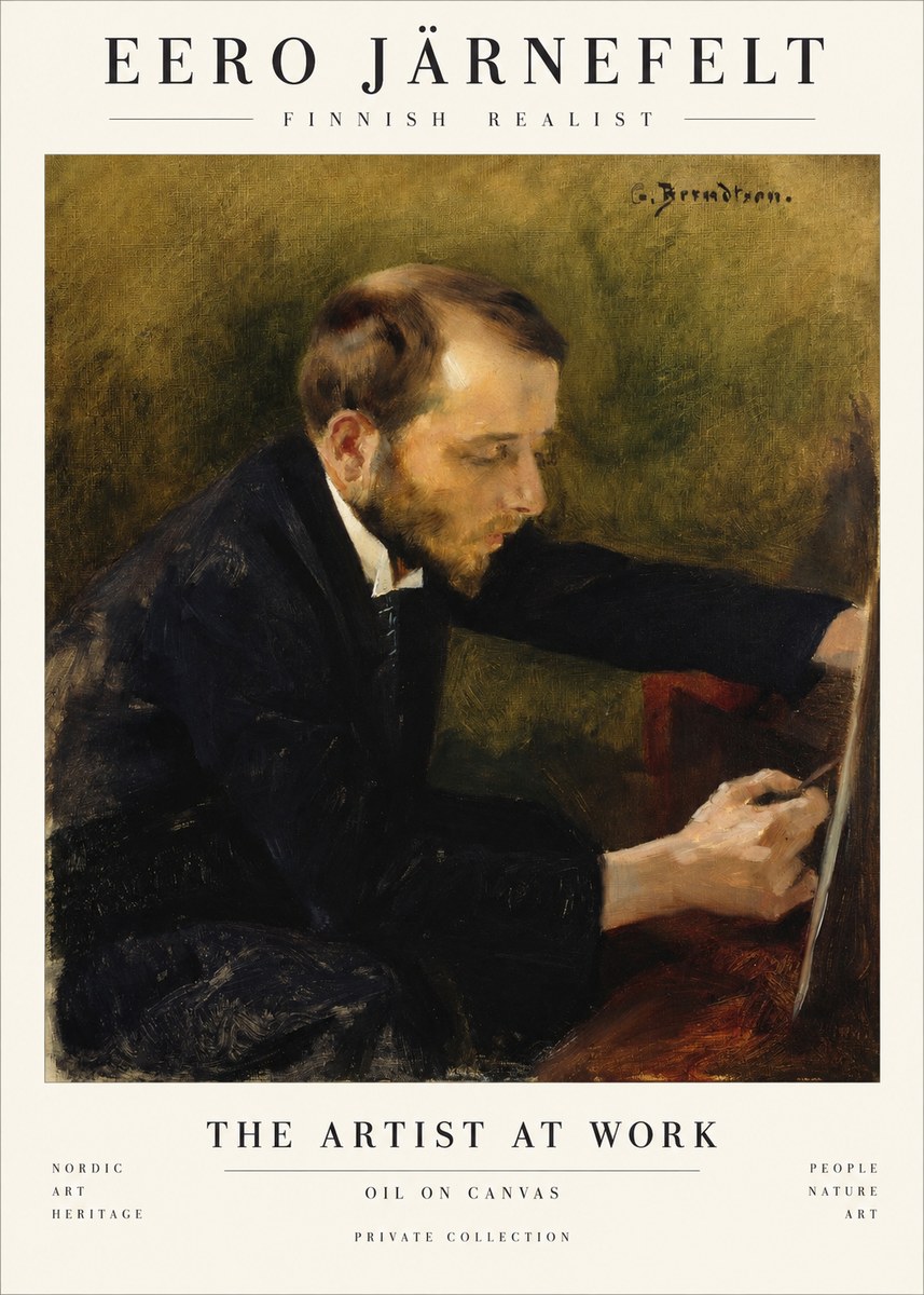 Eero Järnefelt Portrait of the Artist No2 - Affiche