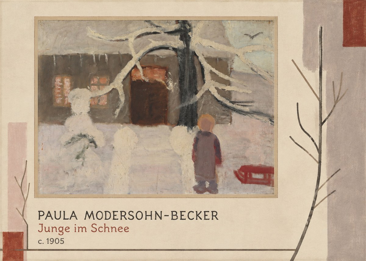 Paula Modersohn-Becker Junge Im Schnee No3 - Affiche