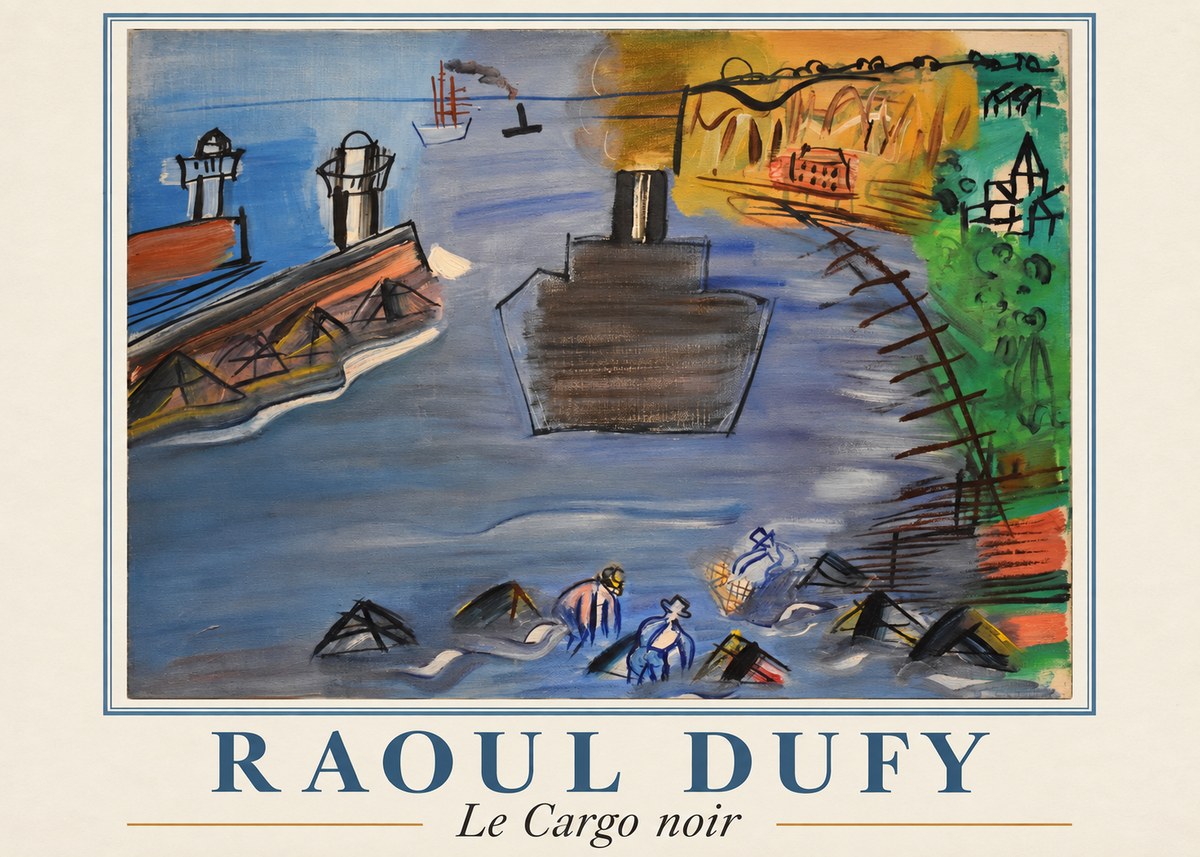 Raoul Dufy Le Cargo Noir No1 - Affiche