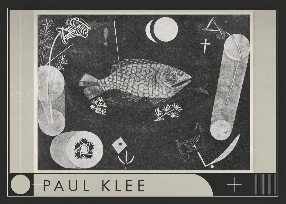 Paul Klee Abstract Fish No1 - Affiche