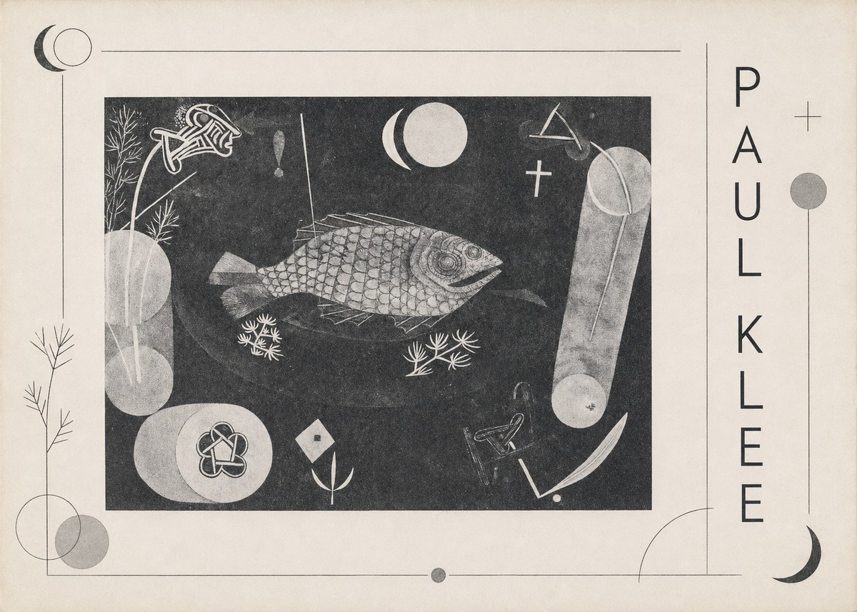 Paul Klee Abstract Fish No2 - Affiche