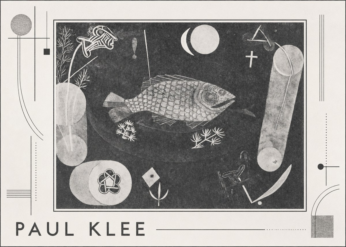 Paul Klee Abstract Fish No3 - Affiche