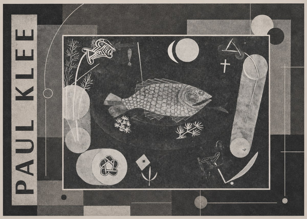 Paul Klee Abstract Fish No4 - Affiche