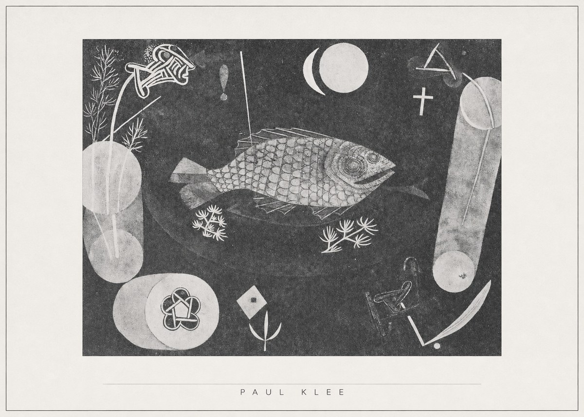 Paul Klee Abstract Fish No5 - Affiche