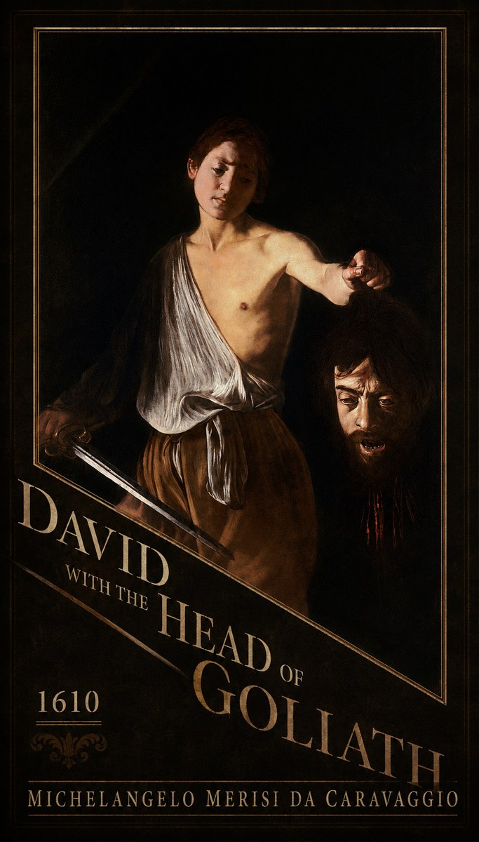 Michelangelo Merisi da Caravaggio David with the Head of Goliath III No4 - Affiche