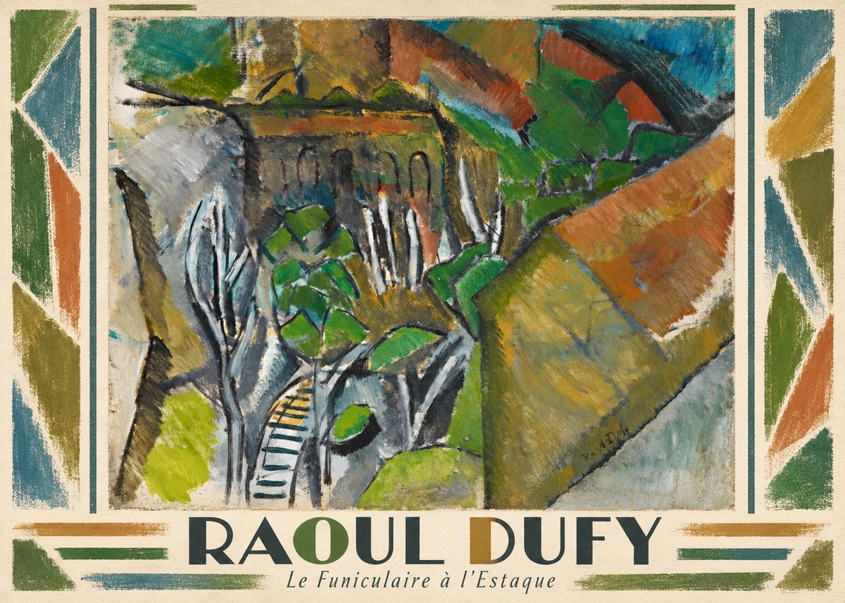 Raoul Dufy Le Funiculaire À L'estaque No1 - Affiche