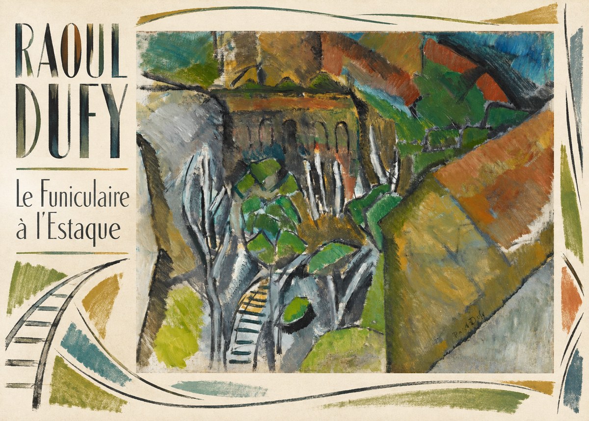 Raoul Dufy Le Funiculaire À L'estaque No3 - Affiche