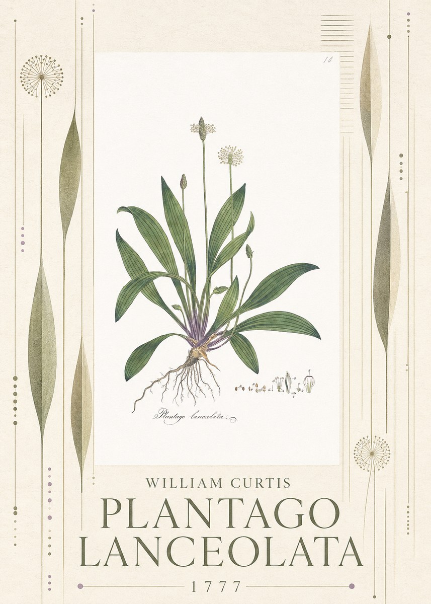 William Curtis Plantago Lanceolata II No5 - Affiche