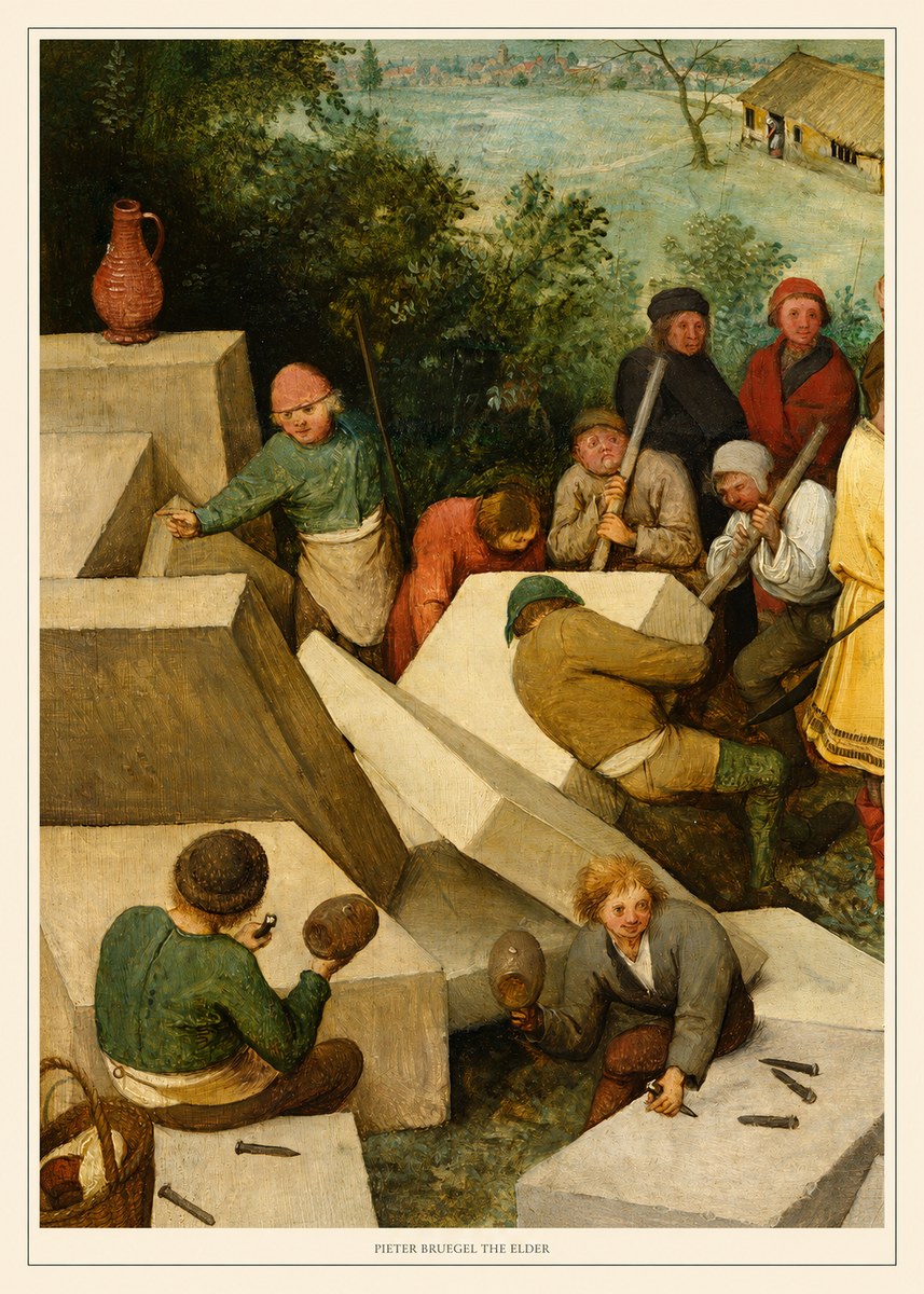 Pieter Bruegel The Tower of Babel V No6 - Affiche