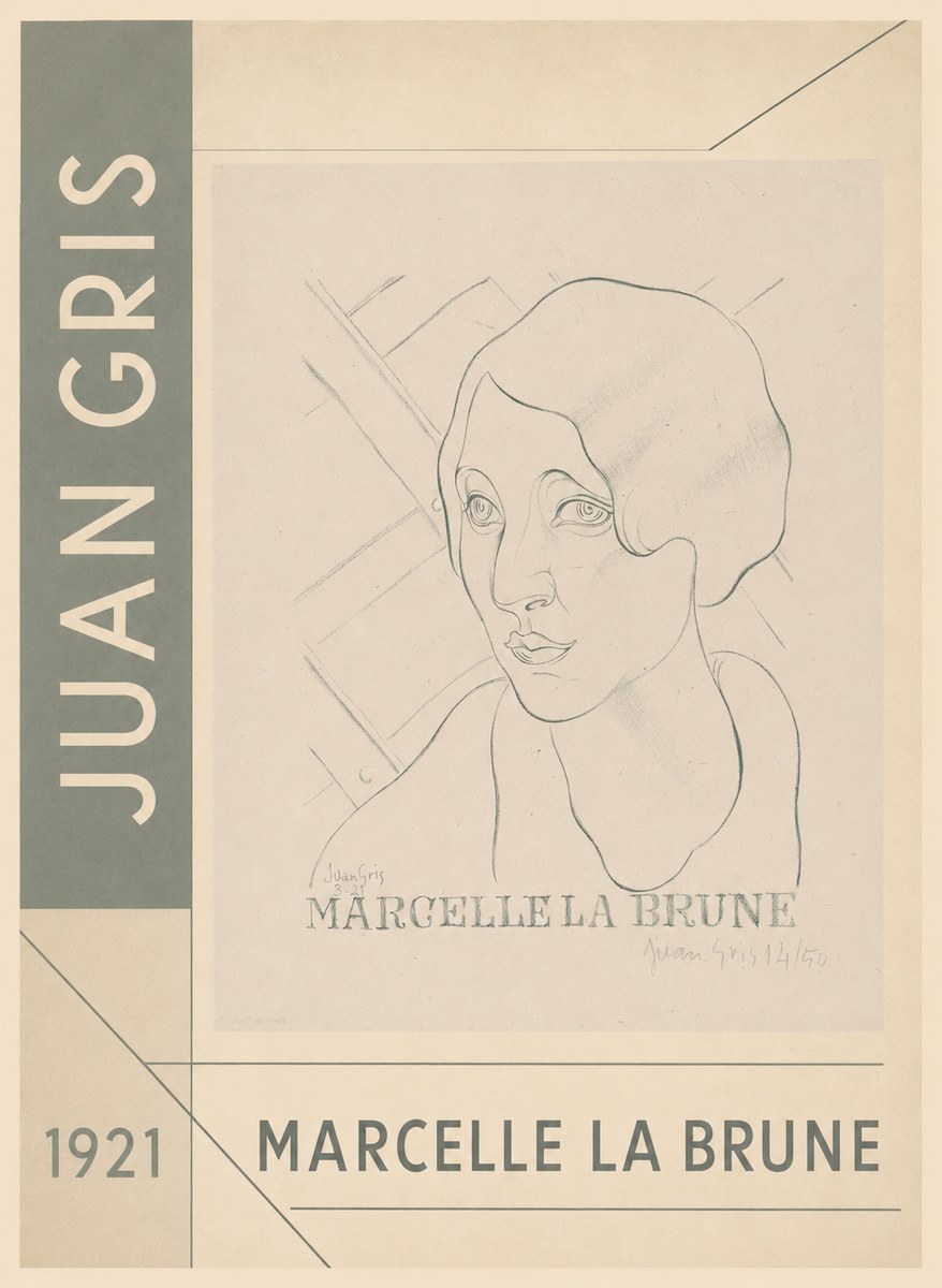 Juan Gris Marcelle La Brune II No2 - Affiche