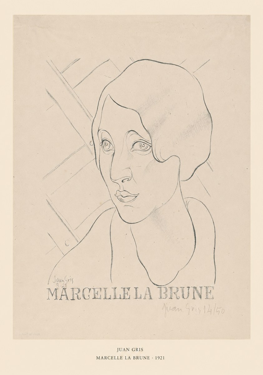 Juan Gris Marcelle La Brune II No6 - Affiche