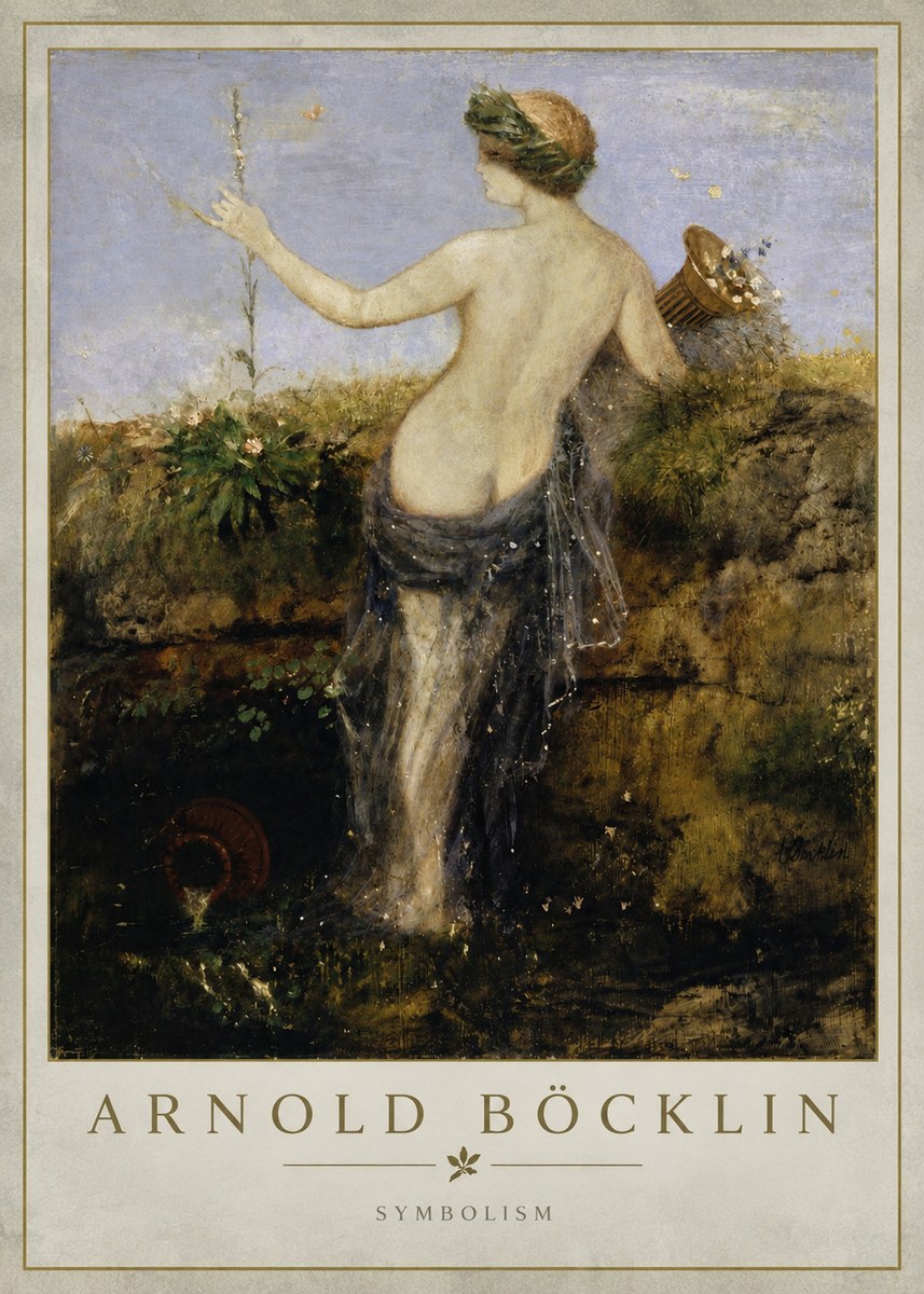 Arnold Böcklin Nymph in a Spring Forest No2 - Affiche