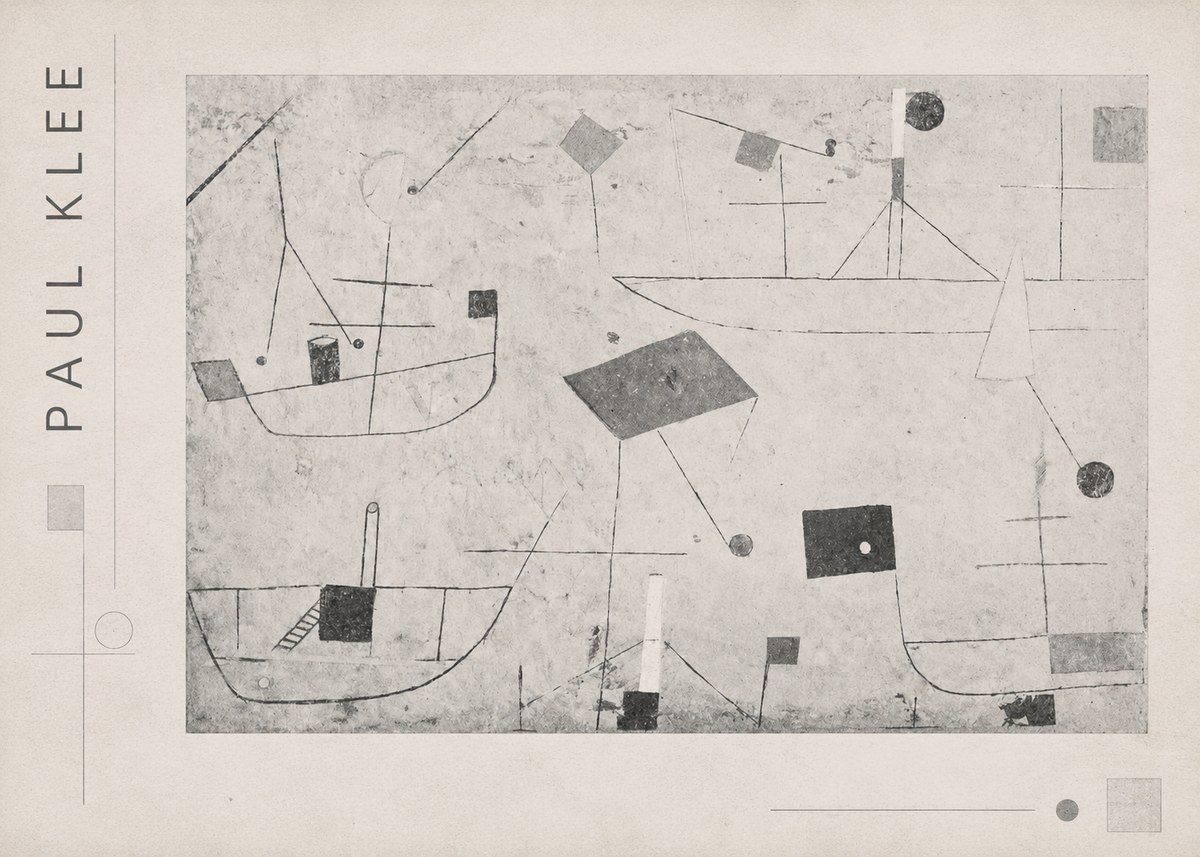 Paul Klee Seascape with Boats No4 - Affiche