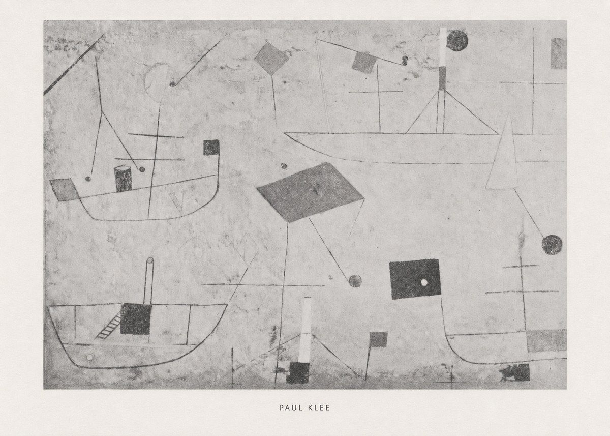Paul Klee Seascape with Boats No6 - Affiche