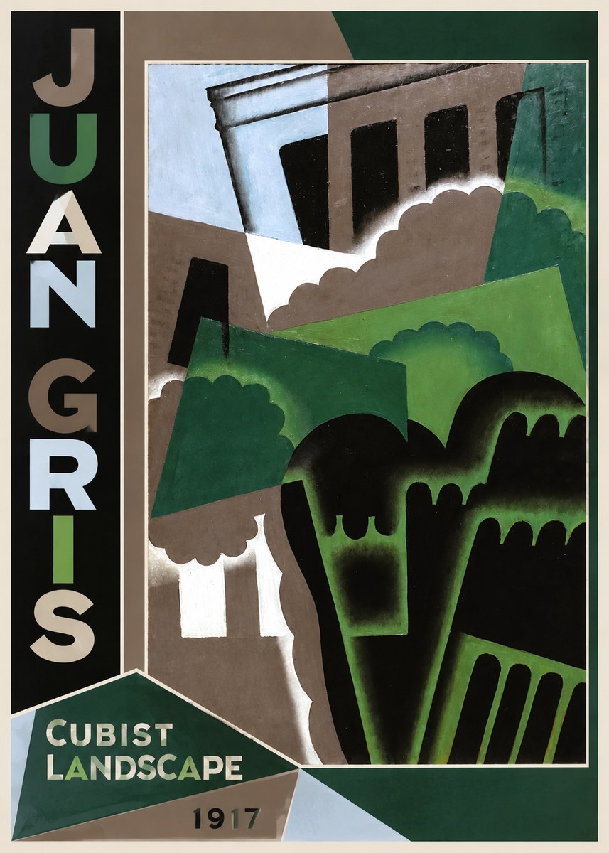 Juan Gris Cubist Landscape No2 - Affiche