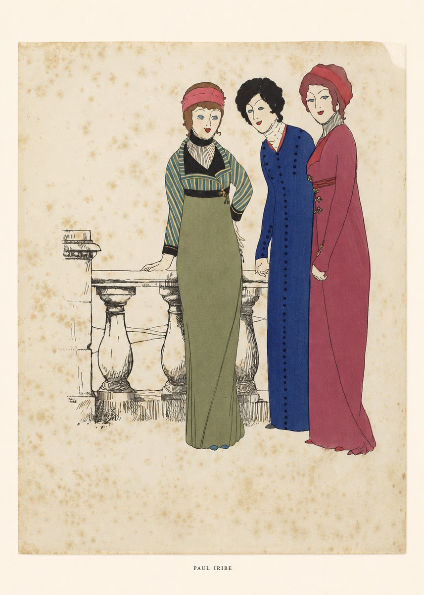 Paul Iribe Fashionable Ladies No6 - Affiche
